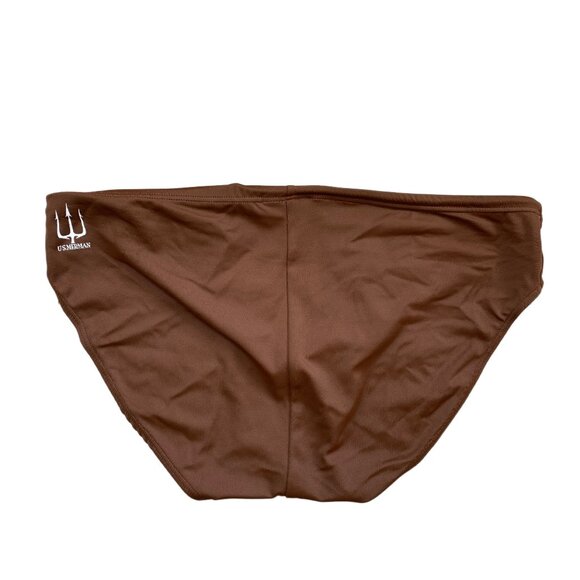 US Merman Fast Eddie Swim Brief in Otter Brown - 36 - L/XL - Picture 2 of 4